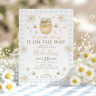 Invitation Une petite ruche est en route Baby Shower 