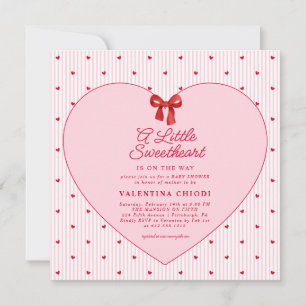 Invitation Une petite Saint-Valentin chérie Fête de bébé Coqu