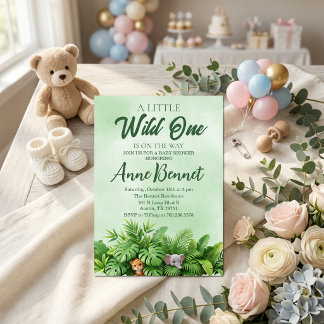 Invitation Une petite sauvageonne est en route Baby Shower