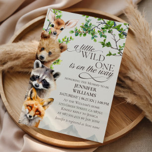 Invitation Une petite sauvageonne Fête prénatale Animaux de l