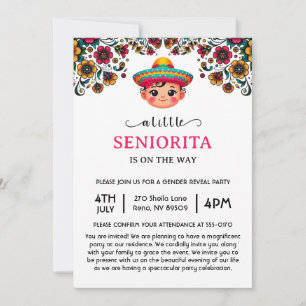 Invitation Une petite Senorita est en Baby shower