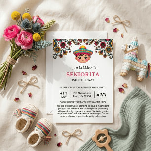 Invitation Une petite Senorita est en route Fête prénatale