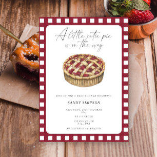 Invitation Une petite tarte à la croûte est en chemin Baby sh