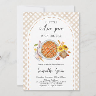 Invitation Une petite tarte à la croûte est sur le Baby showe