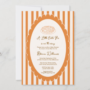 Invitation Une petite tarte mignonne arrive Baby Shower 
