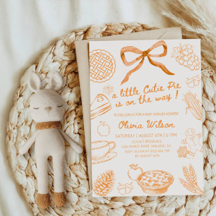 Invitation Une petite tarte mignonne arrive Baby Shower Party