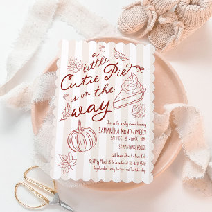 Invitation Une petite tarte mignonne Fête de bébé automnale R