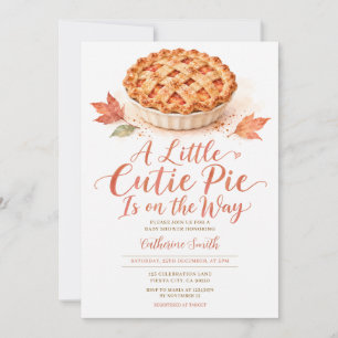 Invitation Une petite tarte mignonne Fête de bébé Floral Auto