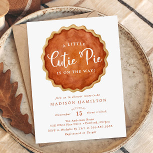 Invitation Une petite tarte mignonne Fête prénatale de bébé c