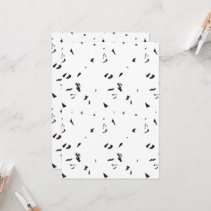 Invitation une photo en noir et blanc d'un vol d'oiseaux