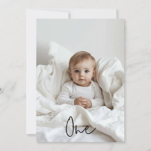 Invitation Une photo   Ma première année   Personnalisé