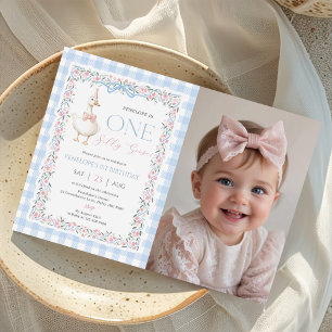 Invitation Une photo pour le 1er anniversaire de One Silly Go