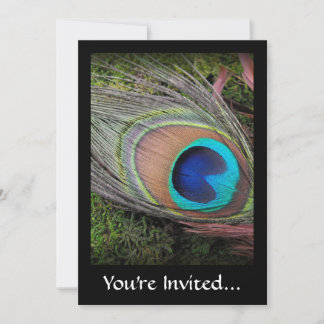 Invitation Une photo riche et élégante de plumes de paquebot