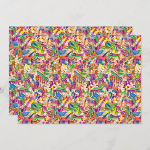 Invitation Une pièce d'art moderne et vibrante, avec des pein