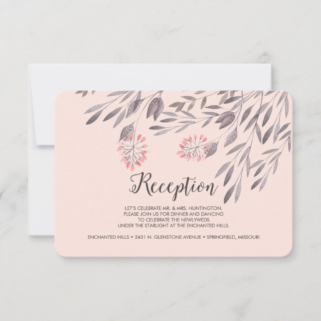 Invitation Une réception de mariage de minuit (Devant)