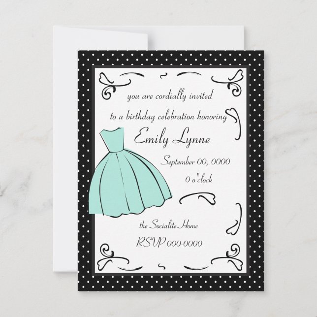 Invitation Une robe esquissée (Devant)