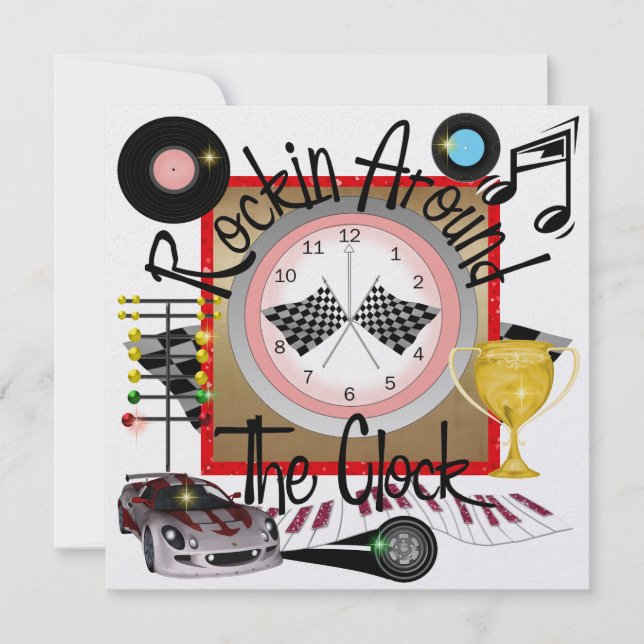 Invitation Une Royally Rockin' Racing Party - SRF (Devant)