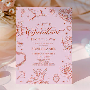 Invitation Une Saint-Valentin Petite Amour Baby Shower
