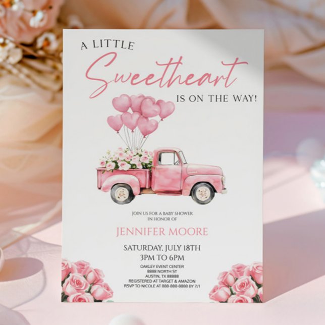 Invitation Une Saint-Valentin Petite Amour Bébé Shower (Créateur téléchargé)
