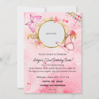 Invitation Une Soirée de Célébration"Anniversaire
