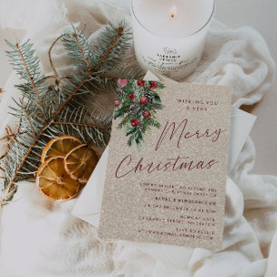 Invitation Une Soirée De Noël Très Joyeuse Or Moderne