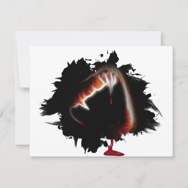 Invitation Une Soirée Halloween : Le Baiser de la Mort d'un V (Devant)