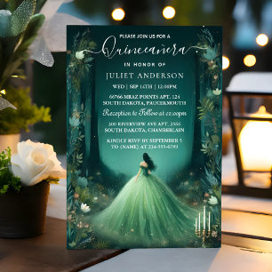 Invitation Une Sorcière d'arbre naturel Quinceanera