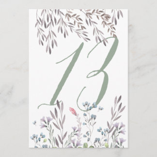 Invitation Une table de mariage aux fleurs sauvages n° 13 dou