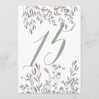 Invitation Une table de mariage aux fleurs sauvages n° 15 dou