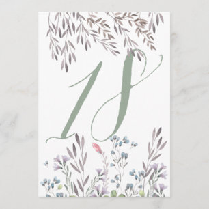 Invitation Une table de mariage aux fleurs sauvages No. 18 re