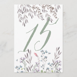 Invitation Une table de mariage Wildflower n° 15 recto-verso
