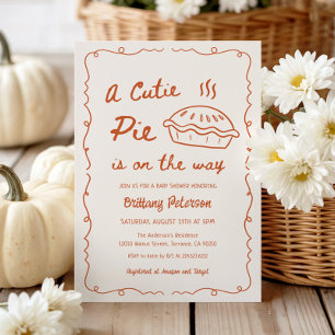 Invitation Une Tarte Cutie Se Trouve Sur Le Chemin Du Baby sh