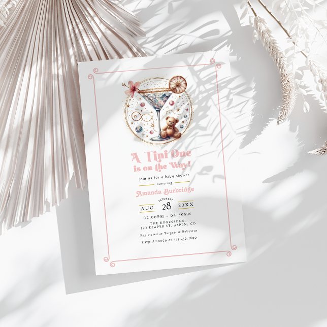 Invitation Une Tini One est en route Baby Shower (A Tini One Is On The Way Baby Shower Invitation)