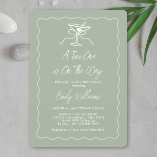 Invitation Une Tini One Est En Route Martini Baby Shower