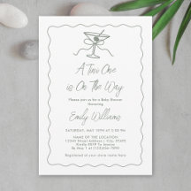 Une Tini One Est En Route Martini Baby Shower