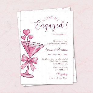 Invitation Une toute petite fête de fiançailles Pink Martini