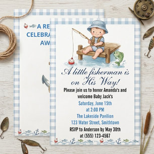Invitation Une très grande célébration attend bébé pêcheur ga