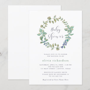 Invitation Une végétation délicieuse   Baby shower