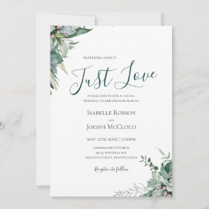 Invitation Une verdure succulente   Dark Green Just Love Mari
