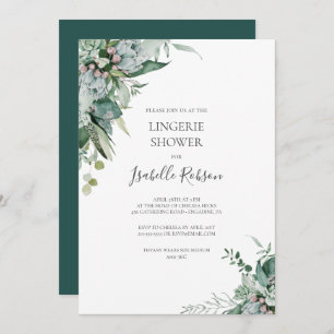 Invitation Une verdure succulente Douche Lingerie Vert fonc