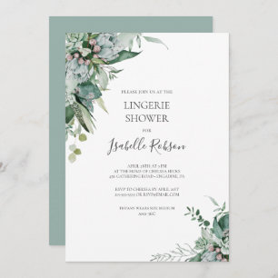Invitation Une verdure succulente Sage Green Lingerie Douch