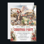 Invitation Une véritable aventure de cowboy à Père Noël Ouest<br><div class="desc">Cette invitation époustouflante à la fête de Noël a présenté une illustration intemporelle à Père Noël, à cheval à travers la prairie dans une course de train de Noël - excité chacun et rendra votre fête de Noël mémorable pendant longtemps. Cette collection festive allie la magie des fêtes au charme...</div>