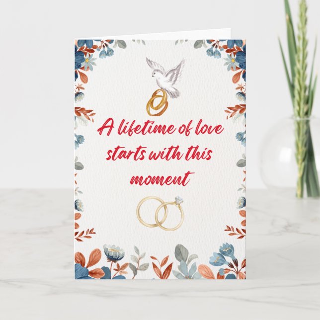 Invitation Une vie d'amour commence par cet instant (Devant)