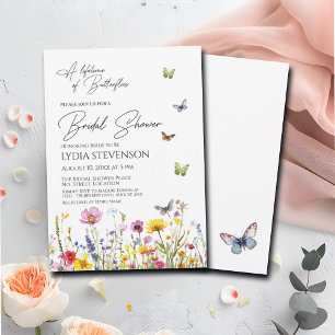 Invitation Une vie de papillons Fleur sauvage Fête des mariée