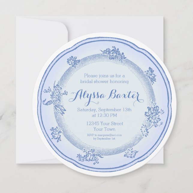 Invitation Une vieille plaque (Devant)