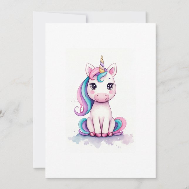 Invitation unicorn (Devant)