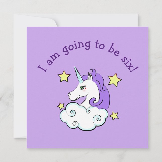 Invitation Unicorn Design (Devant)