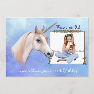 Invitation Unicorn Dreams 12ème anniversaire