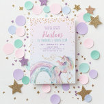 Invitation Unicorn Kids Pastel Rainbow Anniversaire<br><div class="desc">Invitation d'anniversaire du Pastel Rainbow Unicorn pour enfants - Une mignonne invitation d'anniversaire sur le thème de la licorne pour vos petites filles fête d'anniversaire. Toute la formulation éditable de sorte que peut être utilisé pour les 3ème,  4ème,  5ème,  6ème,  7ème anniversaire ou n'importe quel âge!</div>