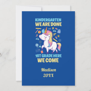 Invitation Unicorn Kindergarten Graduation 1ère année
